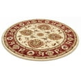 thumbnail image 2 of Well Woven Sultan Sarouk Ivory Oriental 5 Round (5'3" Round) Area Rug Persian Floral Formal Traditional Area Rug Easy Clean Stain Fade Resistant Shed Free Modern Classic Thick Soft Plush Rug, 2 of 5