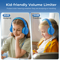 thumbnail image 2 of Seenda Kid's Foldable Wired Over-Ear Headphones, Blue, HKC306, 2 of 7