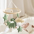 thumbnail image 5 of Baby Crib Mobile, Dinosaur Nursery Bedside Hanging Toy, Calming Wood Cotton Sensory Decor for Infant Girl Boy, Breathable, 5 of 6