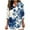 Blue, variant on Dvprdro Fashion Floral Printed Blouse for Women Trendy Loose V Neck Dressy Shirt Plus Size Long Sleeve Flowy Boho Tops