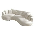 thumbnail image 6 of Kevinplus 5-Seat Curved Sectional Sofa Modern Cloud Couch for Living Room, Left, 6 of 8