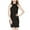 Black, variant on Inleife Womens Dresses Women's Solid Color Bright Sleeveless Slim Round Neck Off Shoulder Women's Dress Sleeveless Round Neck Dress