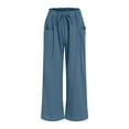 thumbnail image 6 of Womans Pants Wide Leg Baggy Navy Pant Womens Pants Casual Comfy Work Pants Women Clothing, 6 of 7