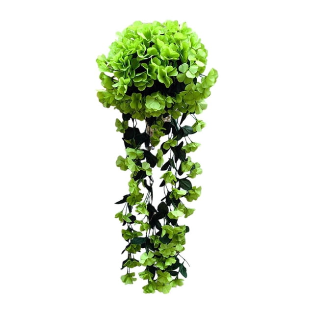 Feltree Outdoor-Ready Artificial Violet Hanging Basket with PE Rattan Vines, All-Weather Fade-Resistant Planter for Balcony & Garden Decor