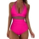 thumbnail image 1 of MKLEKYY Trajes De Baño Dama Women 1 Piece Swimwear Sexy Mesh Swimsuit Push Up High Waisted Bathing Suit Training Swimwear Bathing Sport Control Swimsuit Swimwear, 1 of 6