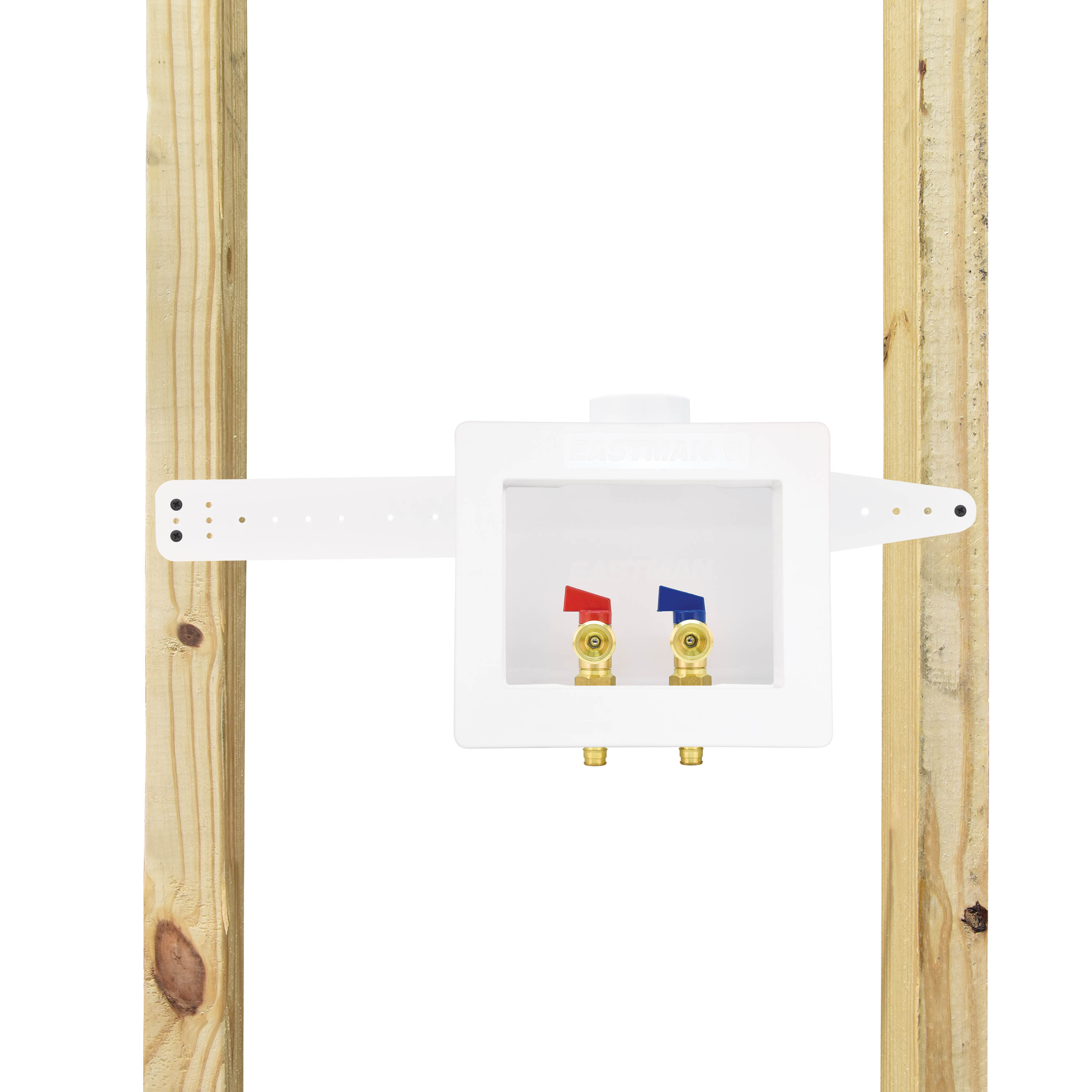 Eastman 60261 Dual Drain Washing Machine Outlet Box, 1/2 inch Expansion PEX, White