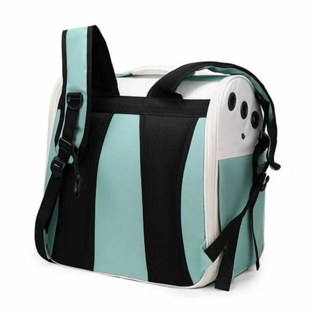 Pet Travel Bag Adjustable Strap Foldable Breathable for Multifunction Pets Carrier Soft Hiking Walking Green