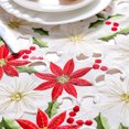 thumbnail image 3 of Christmas Embroidered Long Table Runner, 68.5" x 13.78" Fabric Embroidered Applique Velvet Flower for Dinning Coffee Table Home Xmas Holiday Party Decor (2PCS), 3 of 7