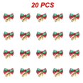 thumbnail image 1 of Lazo de árbol de Navidad de 1 a 20 piezas, adornos de campana, 4 tipos mezclados, lazos de jardín para el hogar, decoración de fiesta de Navidad/boda, 1 of 4