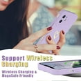 thumbnail image 6 of Compatible with iPhone 12 Case 6.1 inch for Women Girls, Cute Luxury Love Heart [Soft Anti-Scratch Full Camera Lens Protection] Silicone Girly Shockproof Phone Case for iPhone 12-Purple, 6 of 13