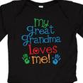 thumbnail image 4 of Inktastic My Great Grandma Loves Me for Grandson Boys or Girls Long Sleeve Baby Bodysuit, 4 of 5