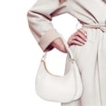 thumbnail image 2 of Gustave Crossbody Shoulder Bag for Women PU Leather Crescent Bag Trendy Tote Underarm Bag Satchel Handbag Purses with 2 Adjustable Straps - White, 2 of 10