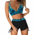 thumbnail image 2 of Warop Women's Vintage Style 2-Piece Bikini Swimsuit, Halter Top and Flat-Bottomed Briefs Set for Beach and Vacation, 2 of 4