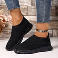 thumbnail image 6 of Women's Knitting Flat Sneakers Breathable Elastic Woven Mesh Comfortable Arch Support Orthopedic Slip-on Non-Slip Sport Shoes Comfy Lightweight Walking Running Tennis Gym Casual Athletic Loafers 41, 6 of 6