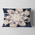 thumbnail image 2 of Designart White Fractal Flower - Modern Floral Throw Pillow - 12x20, 2 of 5