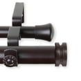 thumbnail image 2 of 1 inch Knop Double Curtain Rod 66-120" - Mahogany, 2 of 2