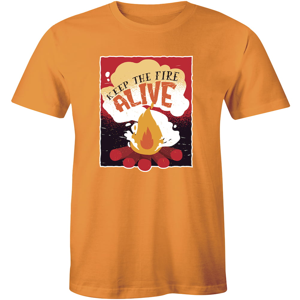 Keep the Fire Alive Camping Camper Gift Sleeve Men's T-Shirt - Walmart.com