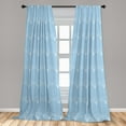 thumbnail image 4 of Ambesonne Art Deco Curtains, Pale Blue Simple Vintage, Pair of 28"x84", Pale Sky Blue and White, 4 of 5