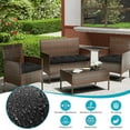 thumbnail image 3 of Pack of 3 Wicker Chair Cushions, Waterproof Outdoor Loveseat Cushions for Patio Furniture, 3 Pieces Wicker Furniture Cushions, 1 Loveseat and 2 U-Shaped Cushions, Black, 3 of 8