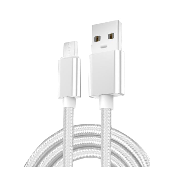 2 piezas de cable de datos extendido de 2 metros para Android para carga rápida de teléfonos móviles