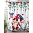 thumbnail image 2 of Shower Curtain, Patriotic Man Holding American Flag Red Blue Star Washable Shower Curtain with Hooks Bath Decor Fabric Shower Curtains for Bathroom, Hotel, Stalls, Bathtubs, 36x72 Inch, 2 of 6
