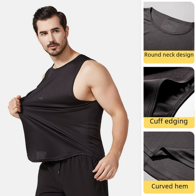 Chaleco de secado rápido para hombre, chaleco deportivo de verano de talla grande europeo y americano, chaleco deportivo suelto para correr, entrenamiento de baloncesto para hombre