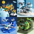 thumbnail image 4 of GloryStar READY STOCK Mini 6 In 1 Building Blocks DIY Educational Play for Children Police Airplane&fire Truck&castle Model Building Blocks Construction fleet, 4 of 9
