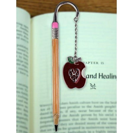 Gem Bookmark Teacher Bookmark - Apple Bookmark with Jewels - Pencil Bookmark - Teacher Gift - Gifts for a Teacher - Back to School ()