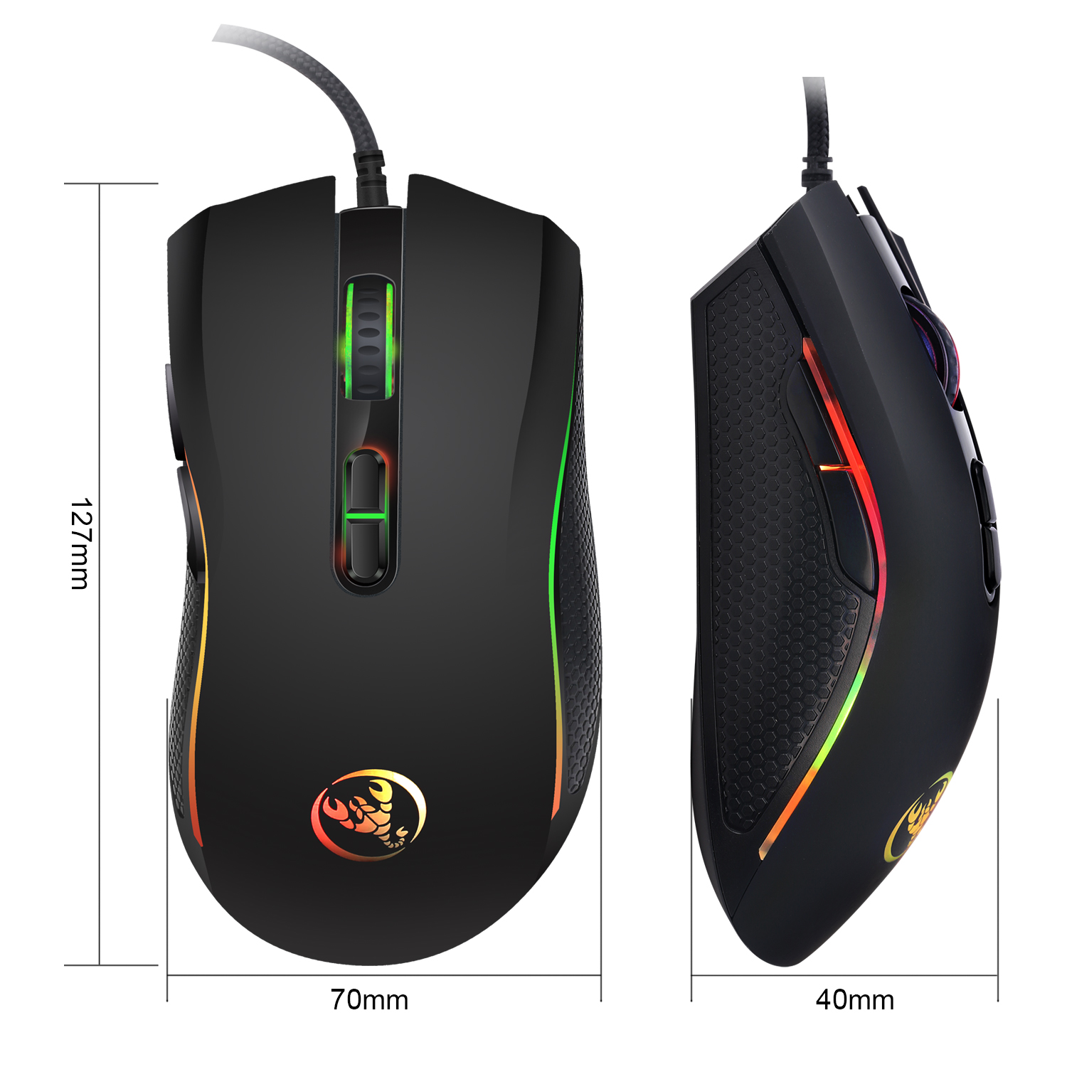 Hexamurby 60% RGB Gaming Keyboard & Mouse Combo, Black photo 7