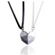 thumbnail image 1 of Collar con colgante de CORAZÓN magnético Yuxing cadena de Oro Plata y Negro para pareja, 1 of 4