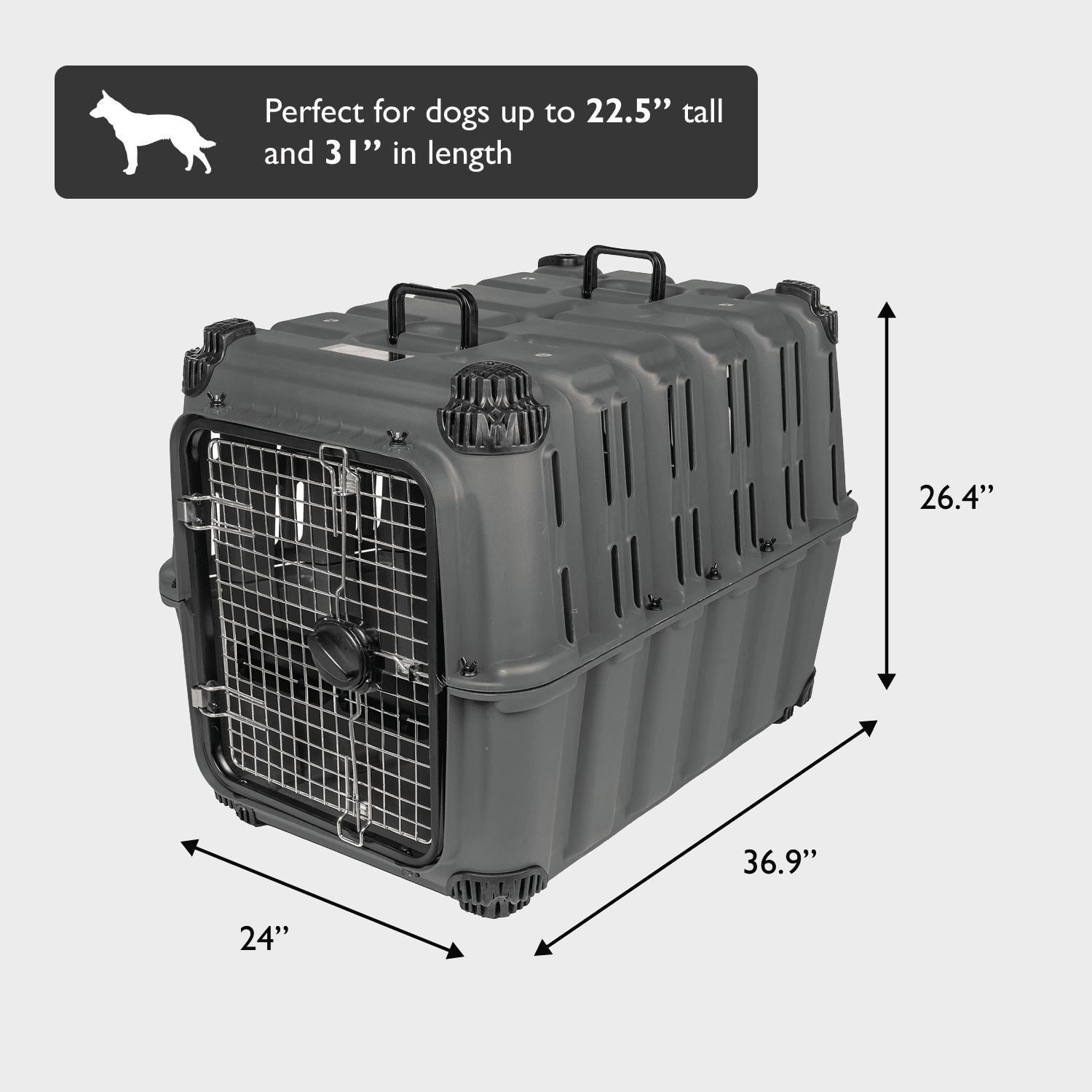 Mammoth Guardian Strong and Durable 36 inch Plastic Dog Kennel