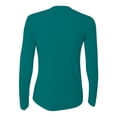 thumbnail image 2 of A4 Long Sleeve Cooling Performance Crew Stain Release and Odor Resistant for Easy Care For Womens Color Teal Size L, 2 of 3