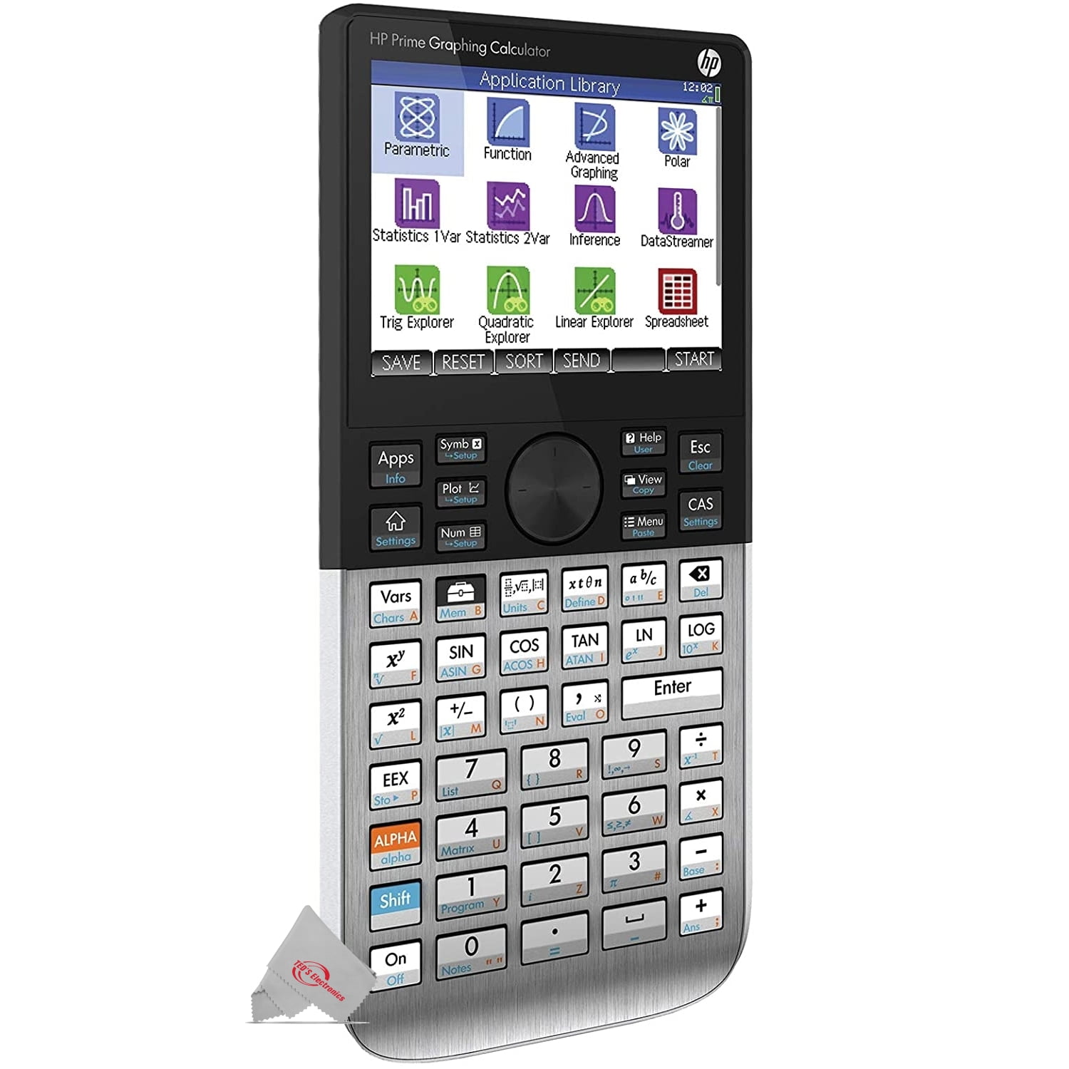 HP Prime Handheld Graphing Calculator, Black, Touchscreen, CAS