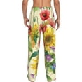 thumbnail image 3 of Balery Men'S Sunflower Cornflower Poppy Pants,Sleepwear Pants,Pajama Pants,Pj Bottoms Drawstring And Pockets-Medium, 3 of 9