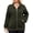 0081Army Green, variant on Women's Plus Size Fall Bomber Jacket, Lightweight Casual Zip-Up Outerwear with Pockets