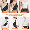 thumbnail image 4 of GEEDIAR Fanny Pack for Women Men Belt Bag with 4 Pockets Crossbody Waist Pack Adjustable Strap Black, 4 of 7