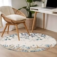 thumbnail image 4 of Round Rug 4Ft Washable Non-Slip, Blue Beige Coastal Circle Area Rugs for Living Room Bedroom, Beach Starfish Summer Eucalyptus Rustic Indoor Floor Mats Carpet Runner for Home Decor Aesthetic, 4 of 8