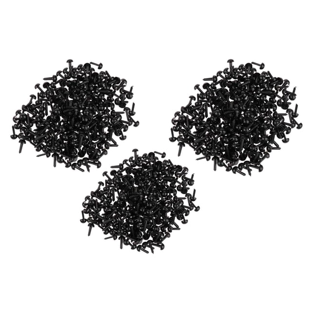 600pcs Ojos de seguridad de plástico negro para juguetes de muñeca Zulema Ojos de muñecas de seguridad