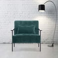 thumbnail image 4 of MCombo Set of 2 Modern Accent Chairs, Chenille Upholstered Armchair, Ergonomics Lounge Chair for Living Room HQ417(Dark Green), 4 of 9