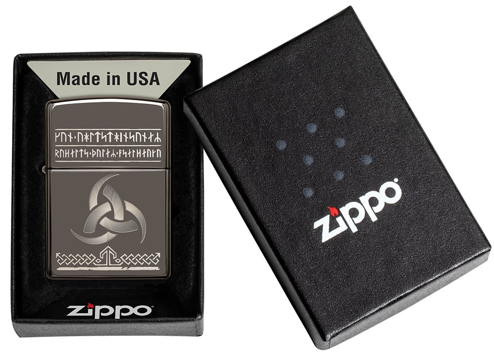 Zippo Odin Black Ice Pocket Lighter