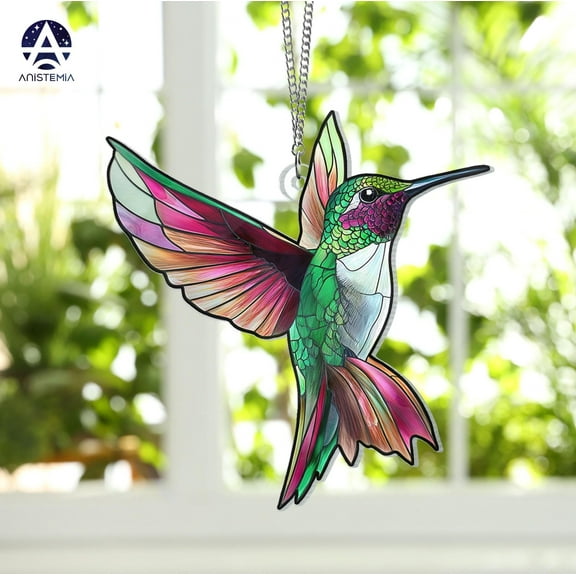 Hummingbird Acrylic Suncatcher Window Hanging Bird Wall Art Memorial Keepsake, Sympathy Gift, Nature Garden Decor, Mothers Day Present