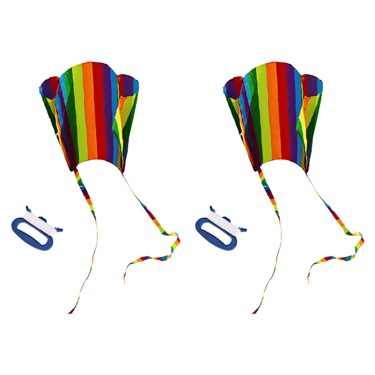 Private Jungle 2Pcs Kite Colorful Mini Pocket Frameless Soft Parafoil Kites for Kids Easy Flyer Kite for Beach Park Garden Playground