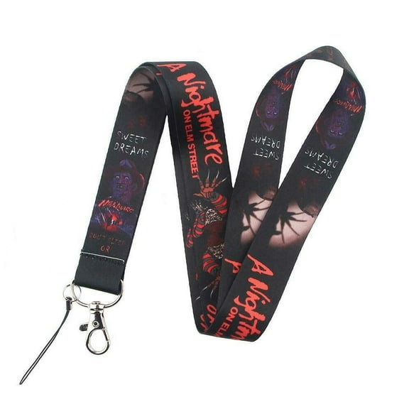 Anime Source Horror Halloween Series Nightmare on Elm Street Freddy Krueger Lanyard Keychain ID Badge Holder