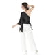 thumbnail image 3 of Blusa asimetrica de un hombro Roman Fashion /Juvenil, 32745 (Negro) negro EG, 3 of 6