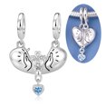 thumbnail image 4 of 925 Sterling Silver Praying Hands Cross Heart Dangle Charm For Bracelets & Bangle Pendant Jewelry, 4 of 6