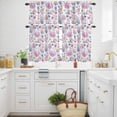 thumbnail image 3 of Summer Beach Kitchen Curtains Valances and Tiers Set of 3 Ocean Starfish Shell Coastal Conch Coral Flower Tier Curtains and Valance with Rod Pocket for Small Windows, 27.5"x36", 3 of 9