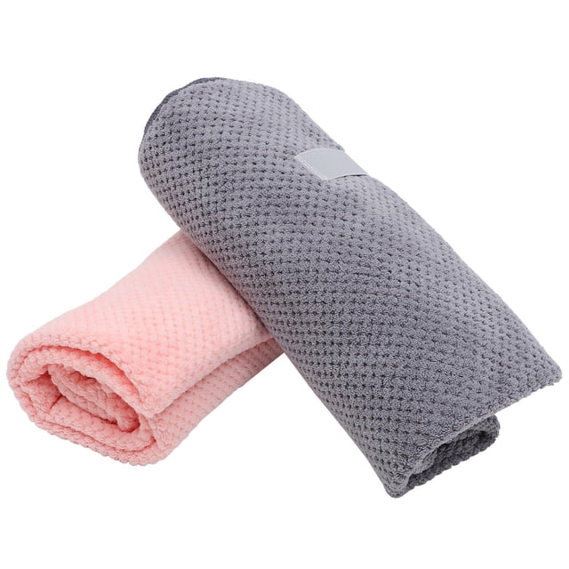 ADDHAT 2Ud Toalla Turbante Para Secado De Absorbente Coral Fleece Uso En Casa