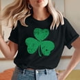 thumbnail image 1 of Meichang T-Shirts de la Saint-Patrick pour Femmes, Hauts Mignons, T-Shirts Graphiques Trèfle, Manches Courtes, Coupe Ample, Col Rond, Tops Irlandais Chanceux, 1 of 7
