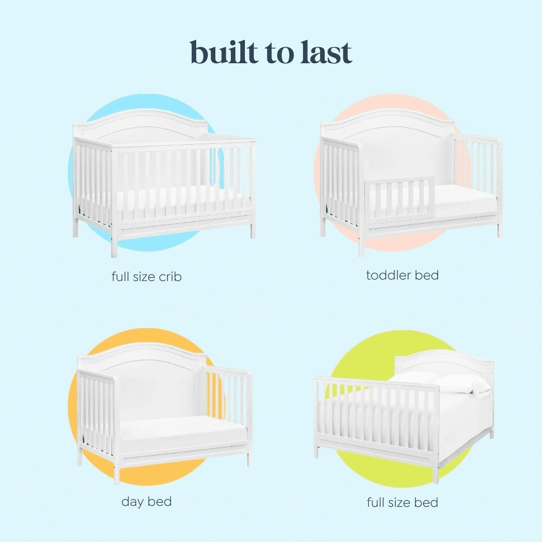DaVinci Charlie 4 in 1 Wood Convertible Crib in White
