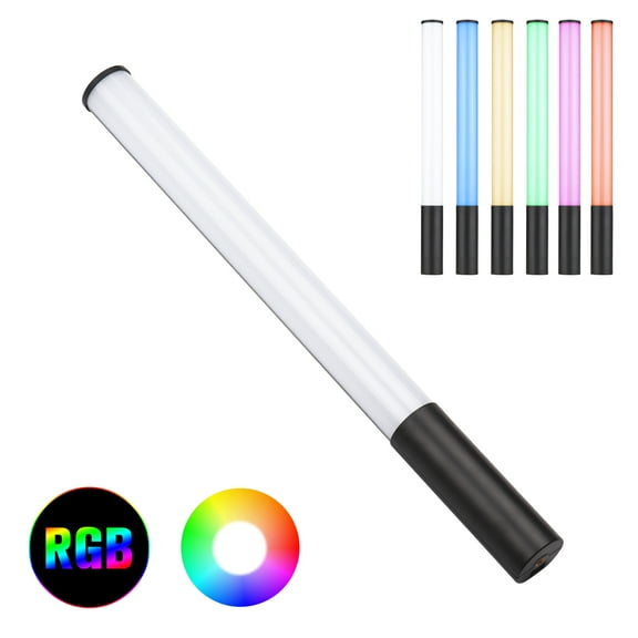 Light RGB Light Wand Stick Handheld Photography Video Light Bi-Color Temperature 2500K-9900K 12 Levels Dimmable Brightness With 7 Kinds Of Special Lighting Effects Magnetic